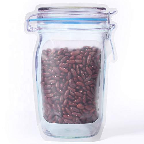1075 Reusable Airtight Seal Plastic Food Storage Mason Jar Zipper (1000ml) - SkyShopy 1075 Reusable Airtight Seal Plastic Food Storage Mason Jar Zipper (1000ml) - SkyShopy